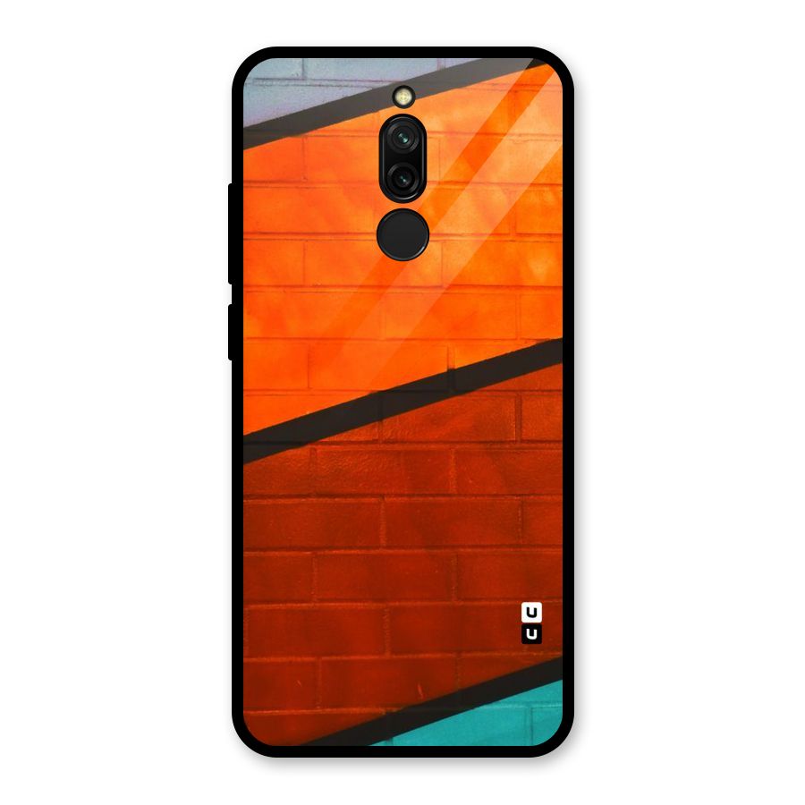 Wall Diagonal Stripes Glass Back Case for Redmi 8