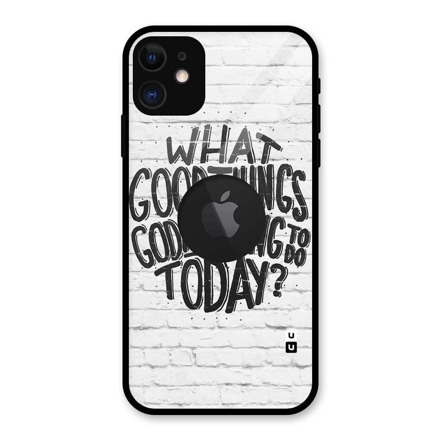 Wall Good Glass Back Case for iPhone 11 Logo Cut