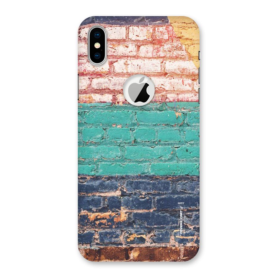 Wall Grafitty Back Case for iPhone X Logo Cut