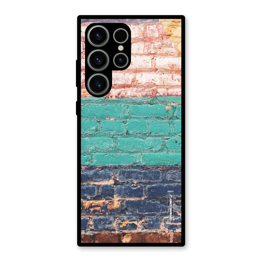 Wall Grafitty Glass Back Case for Galaxy S23 Ultra