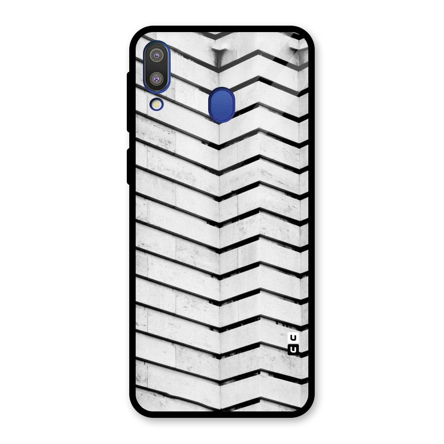 Wall Zig Zag Glass Back Case for Galaxy M20