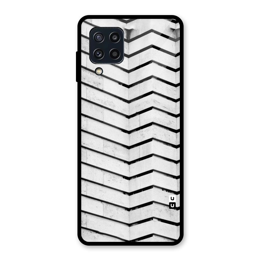Wall Zig Zag Glass Back Case for Galaxy M32