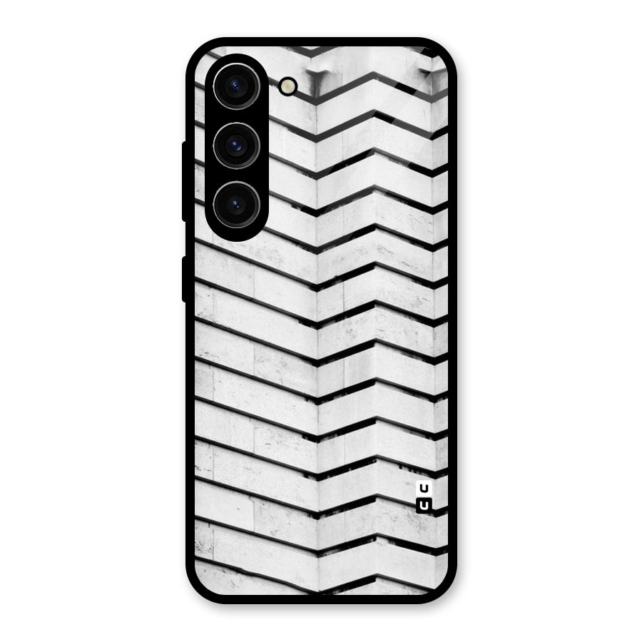 Wall Zig Zag Glass Back Case for Galaxy S23