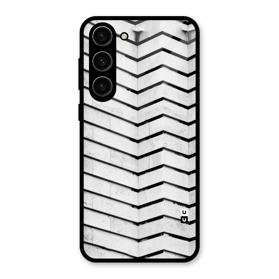 Wall Zig Zag Glass Back Case for Galaxy S23 Plus