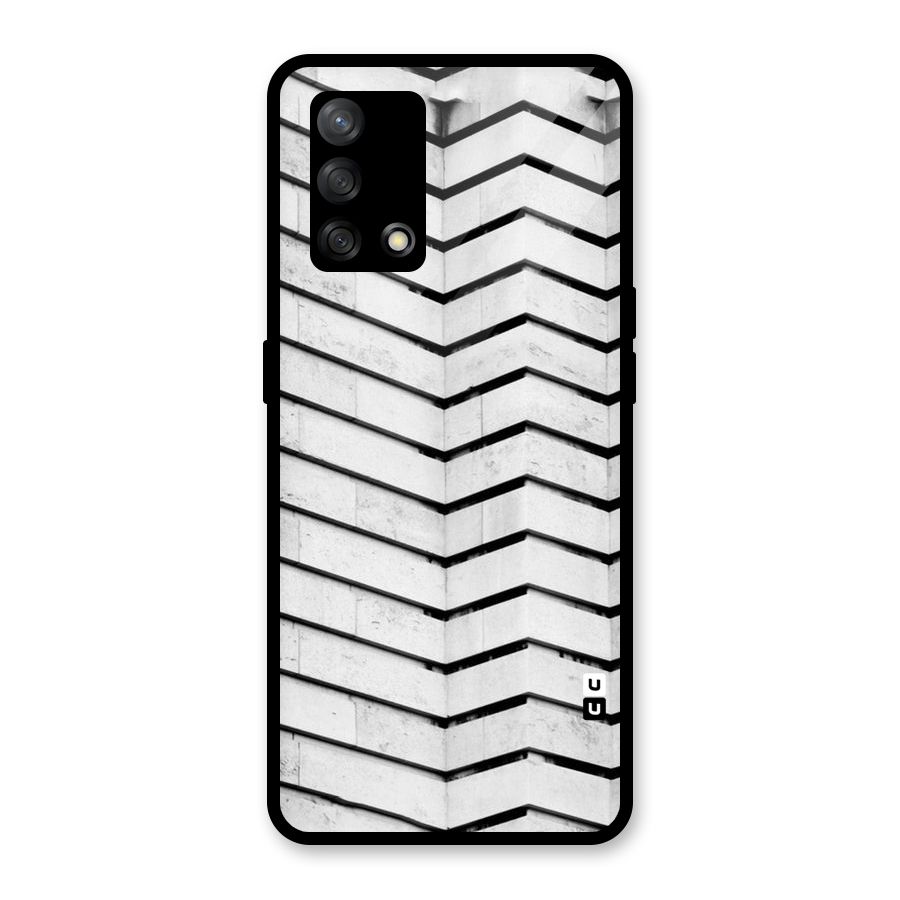 Wall Zig Zag Glass Back Case for Oppo F19