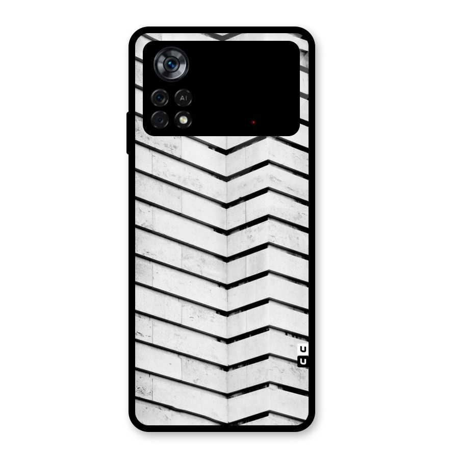 Wall Zig Zag Glass Back Case for Poco X4 Pro 5G
