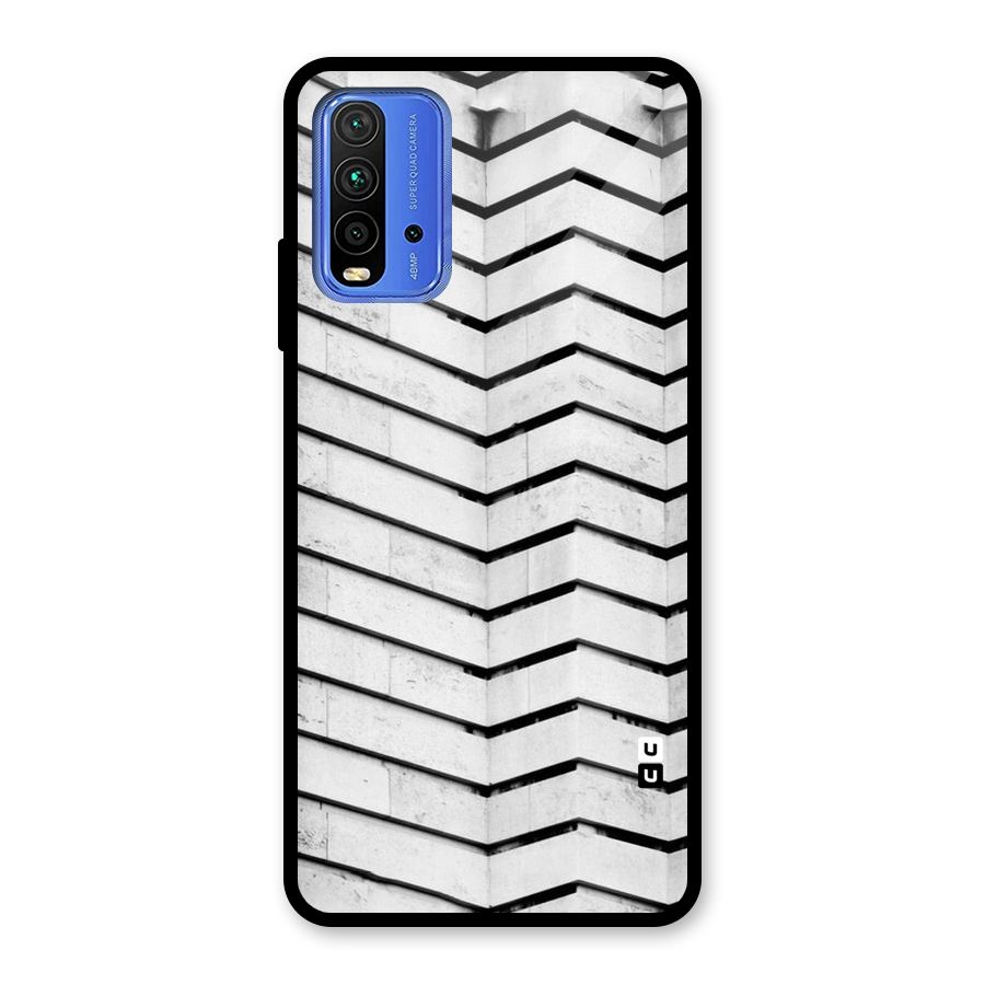 Wall Zig Zag Glass Back Case for Redmi 9 Power