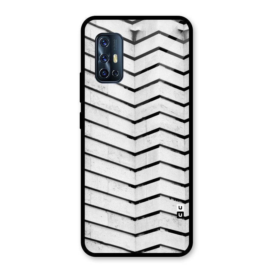 Wall Zig Zag Glass Back Case for Vivo V17