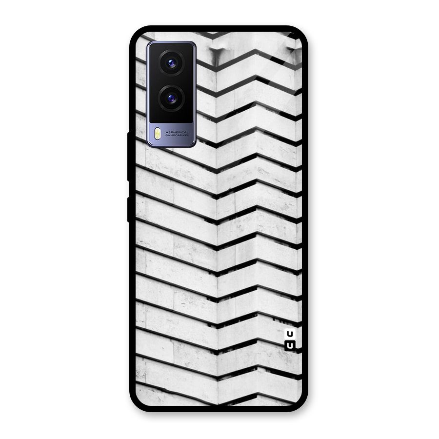 Wall Zig Zag Glass Back Case for Vivo V21e 5G