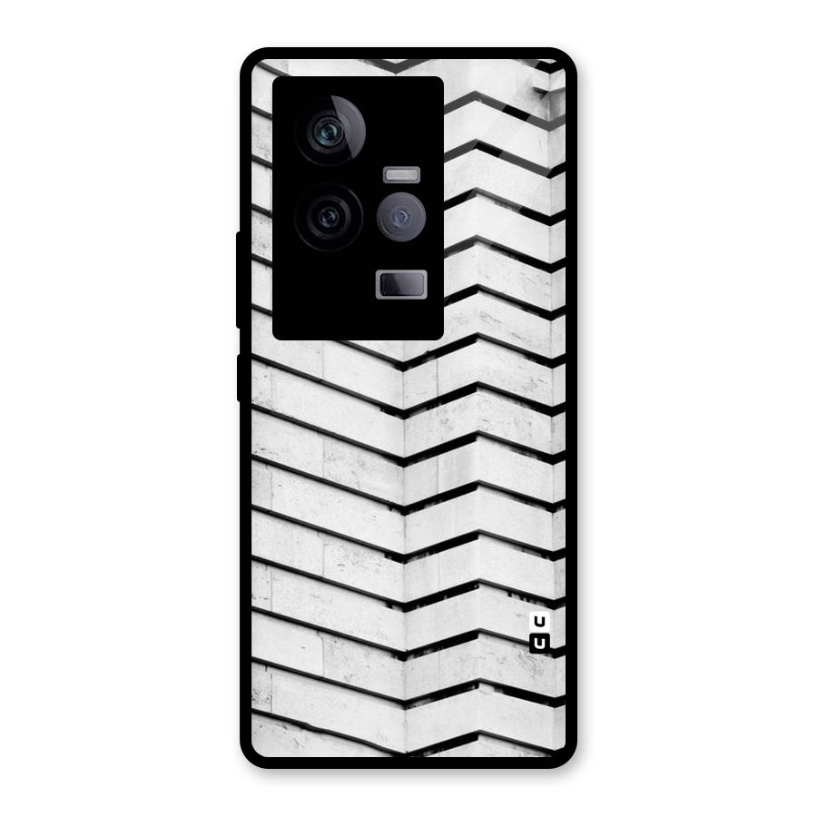 Wall Zig Zag Glass Back Case for Vivo iQOO 11 5G