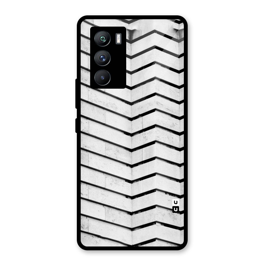 Wall Zig Zag Glass Back Case for Vivo iQOO 9 SE