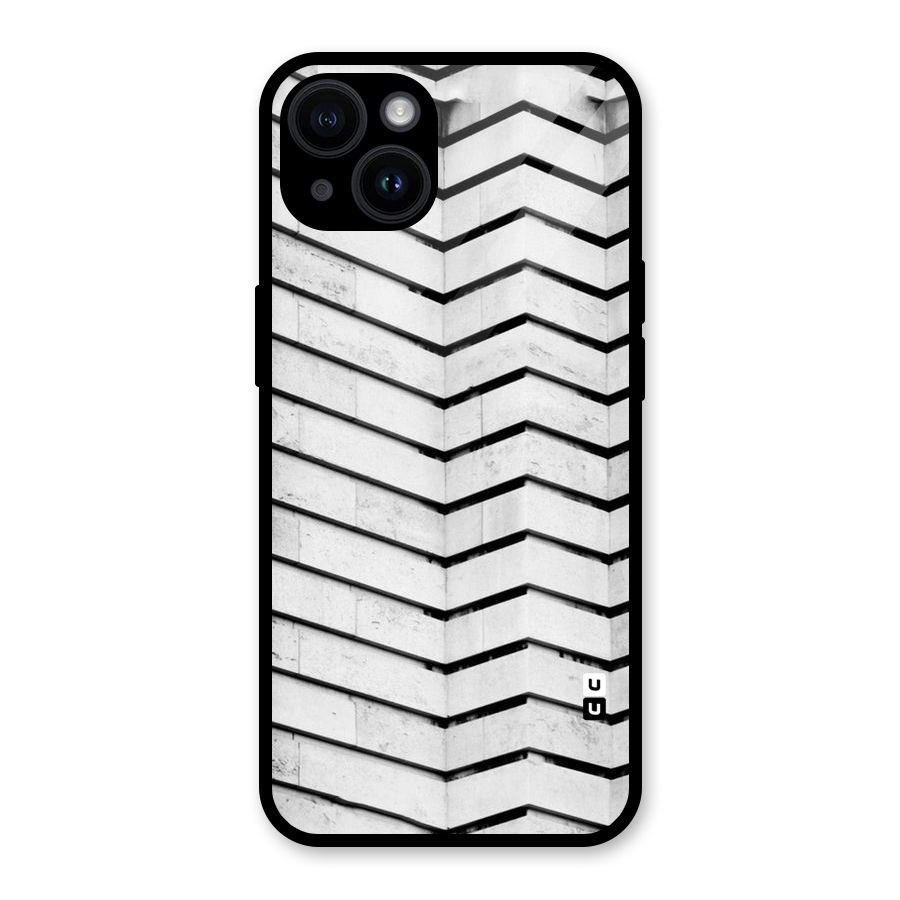 Wall Zig Zag Glass Back Case for iPhone 14