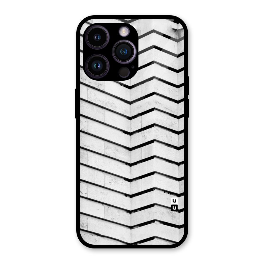 Wall Zig Zag Glass Back Case for iPhone 14 Pro Max