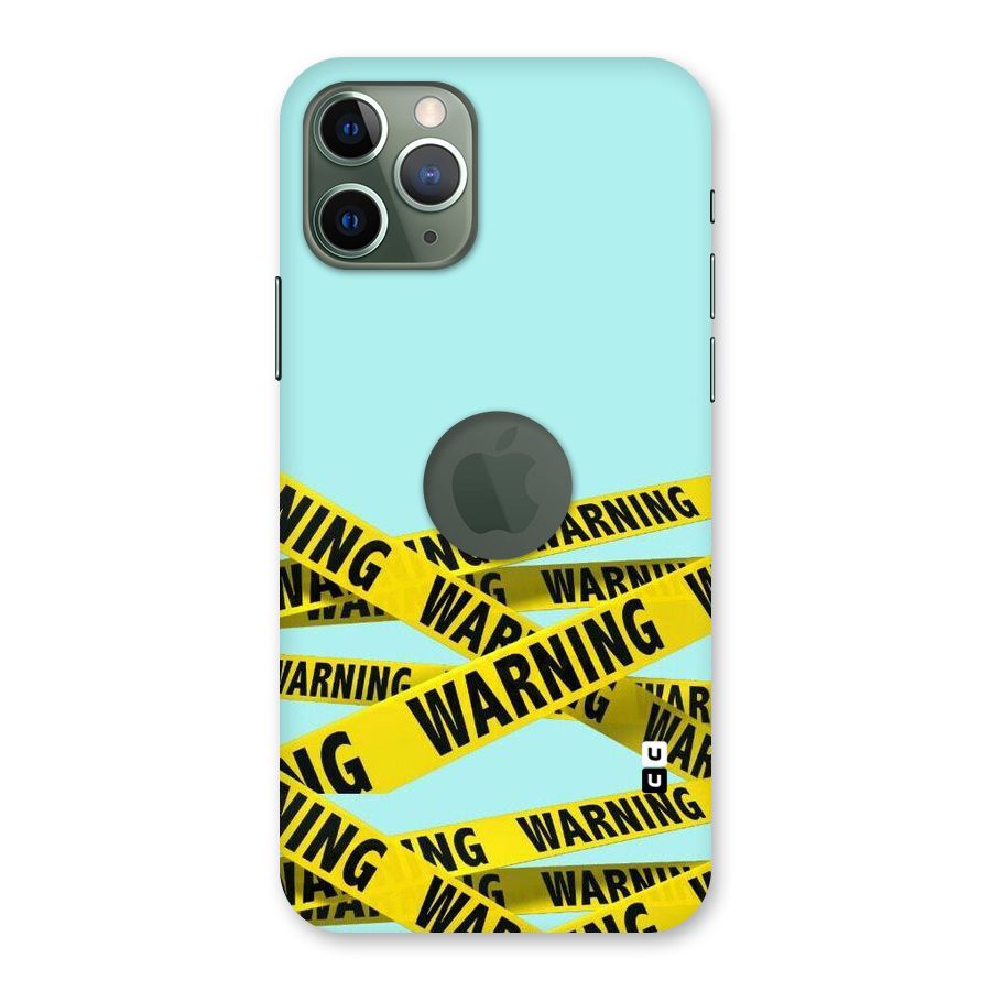 Warning Design Back Case for iPhone 11 Pro Logo  Cut