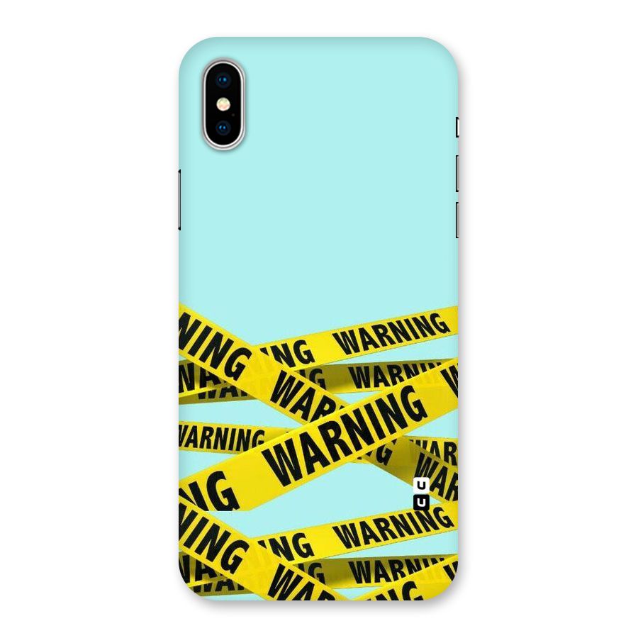 Warning Design Back Case for iPhone XS