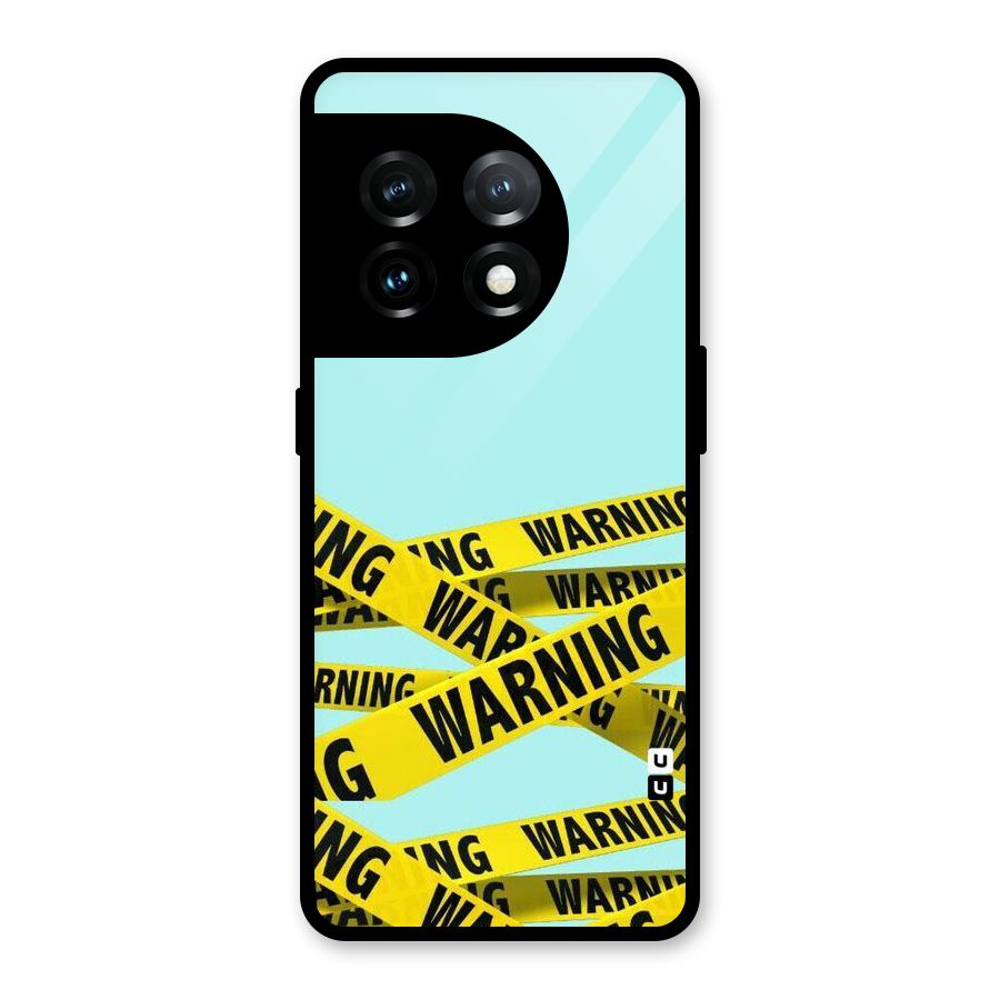 Warning Design Glass Back Case for OnePlus 11