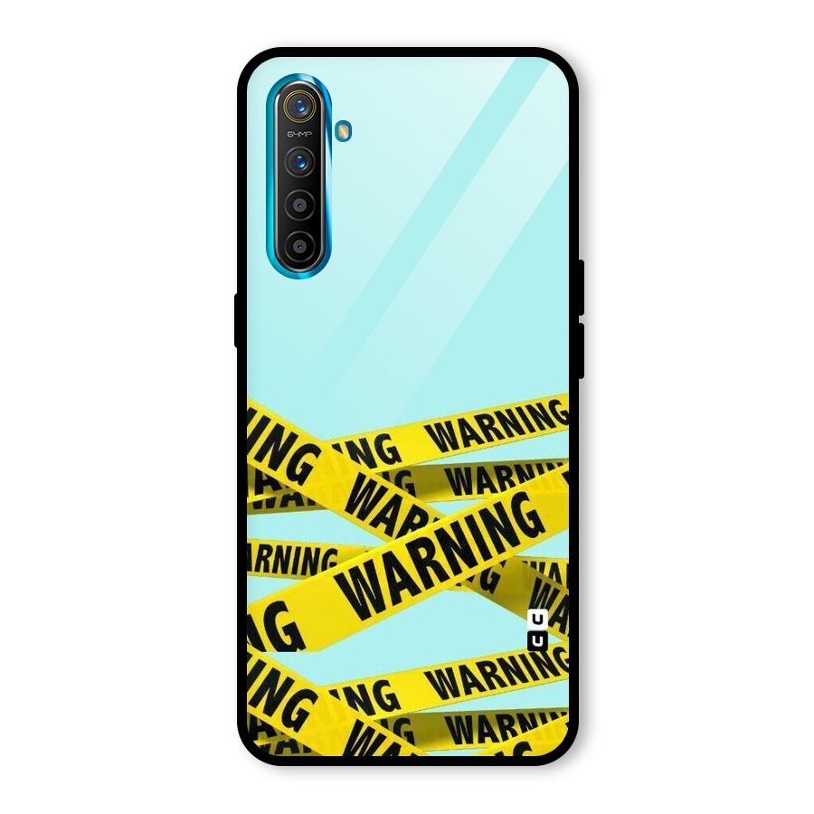 Warning Design Glass Back Case for Realme X2