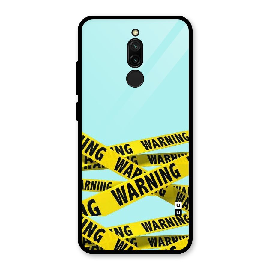 Warning Design Glass Back Case for Redmi 8