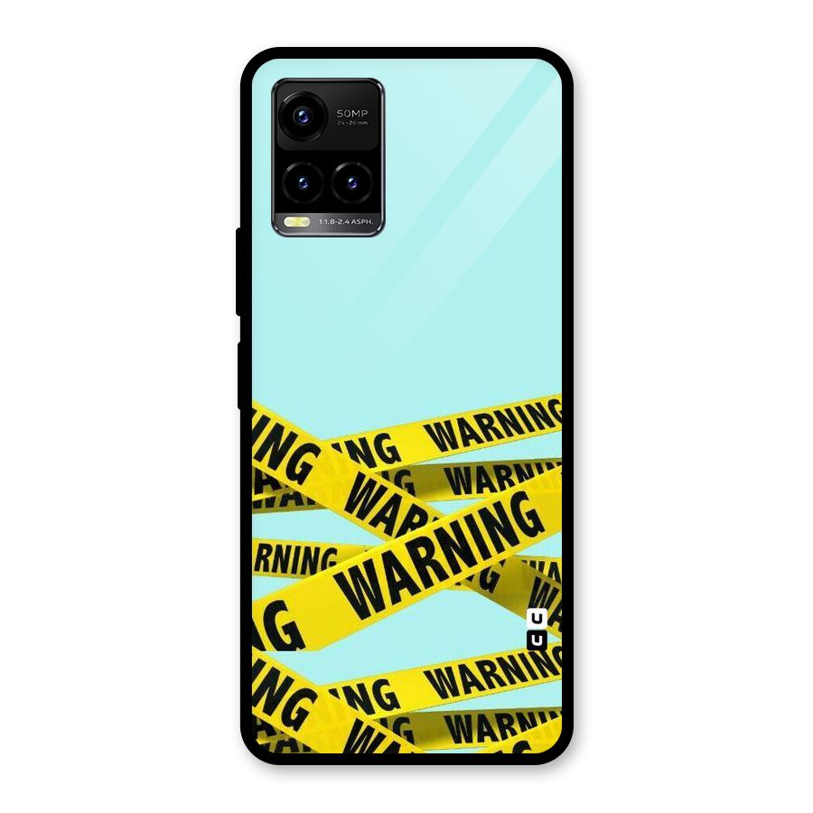 Warning Design Glass Back Case for Vivo Y21T