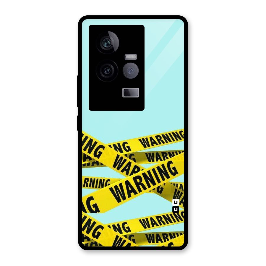 Warning Design Glass Back Case for Vivo iQOO 11 5G