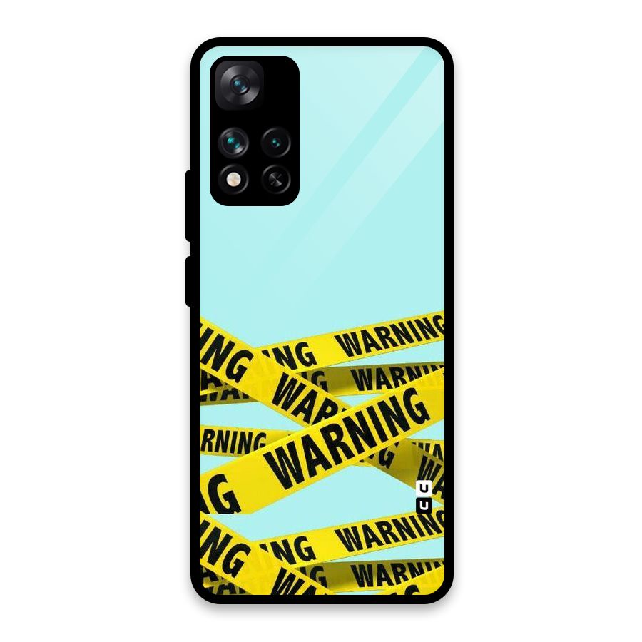 Warning Design Glass Back Case for Xiaomi 11i 5G