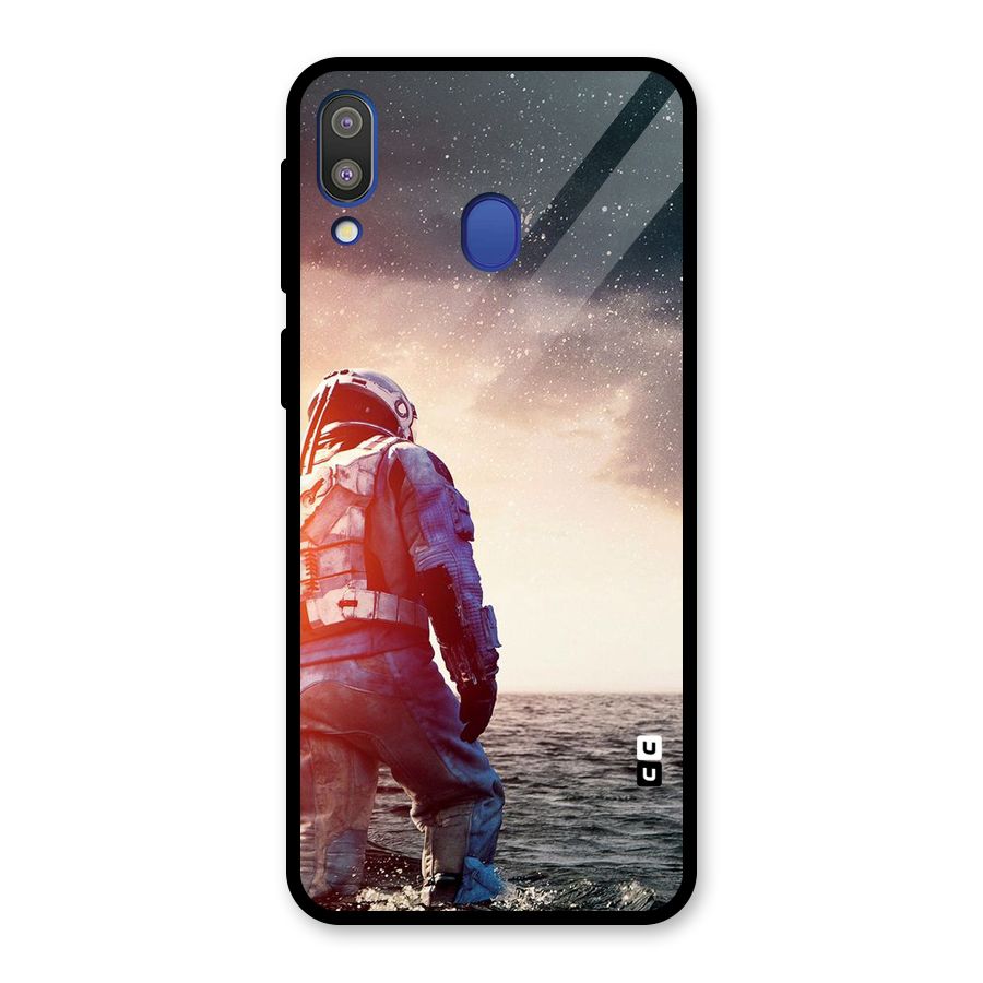 Water Astronaut Glass Back Case for Galaxy M20