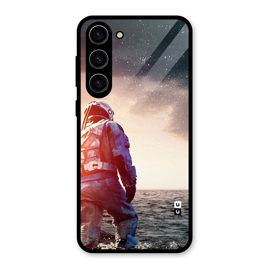 Water Astronaut Glass Back Case for Galaxy S23 Plus