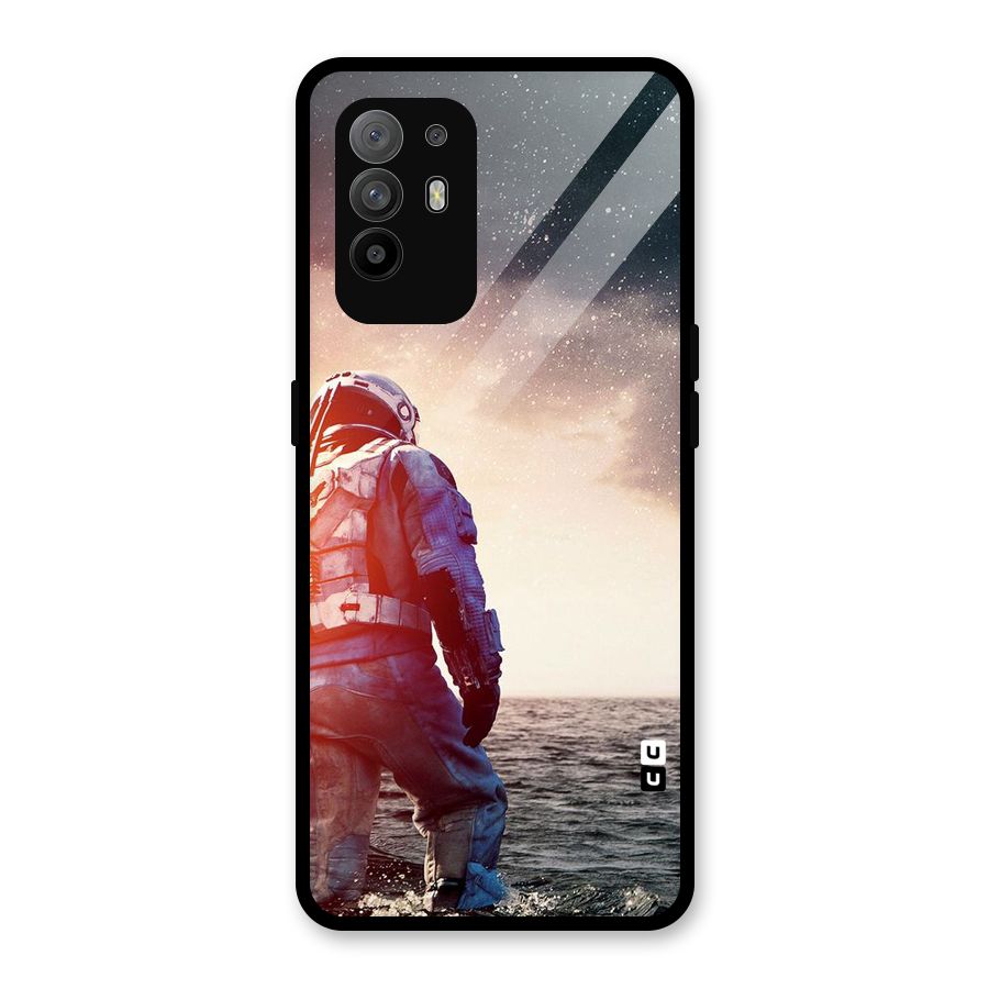 Water Astronaut Glass Back Case for Oppo F19 Pro Plus 5G