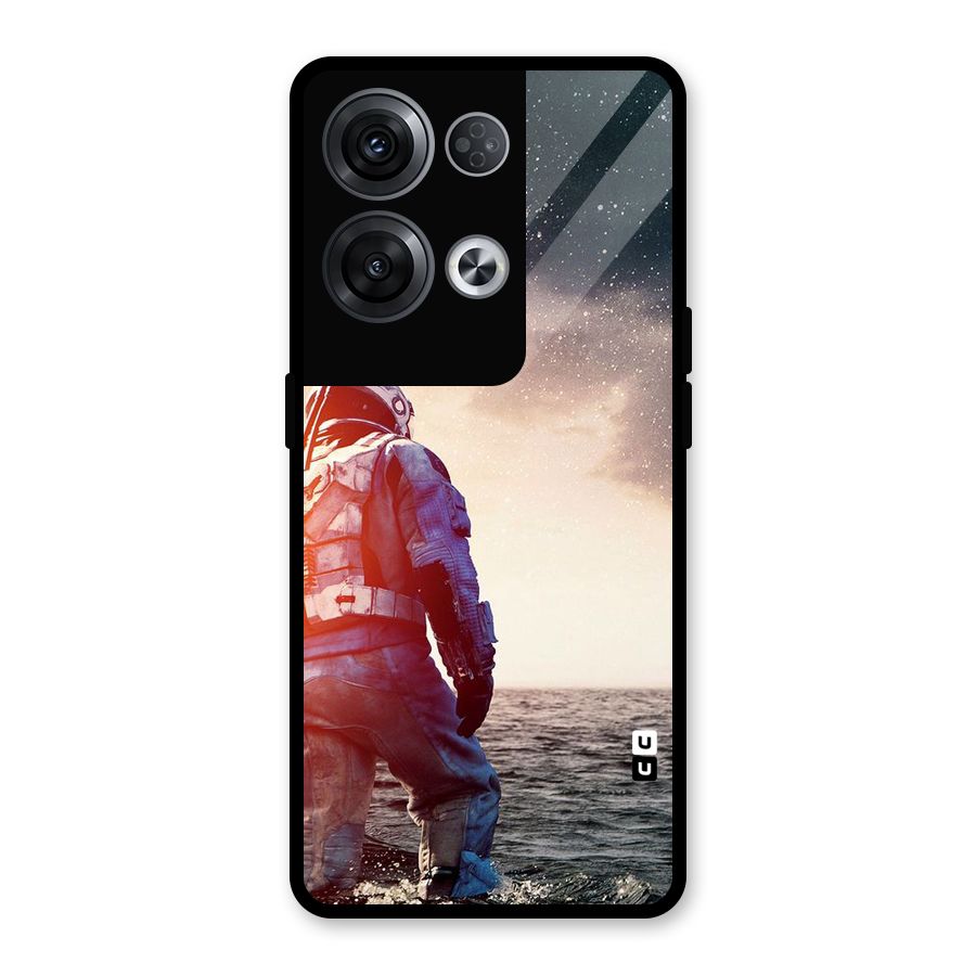 Water Astronaut Glass Back Case for Oppo Reno8 Pro 5G