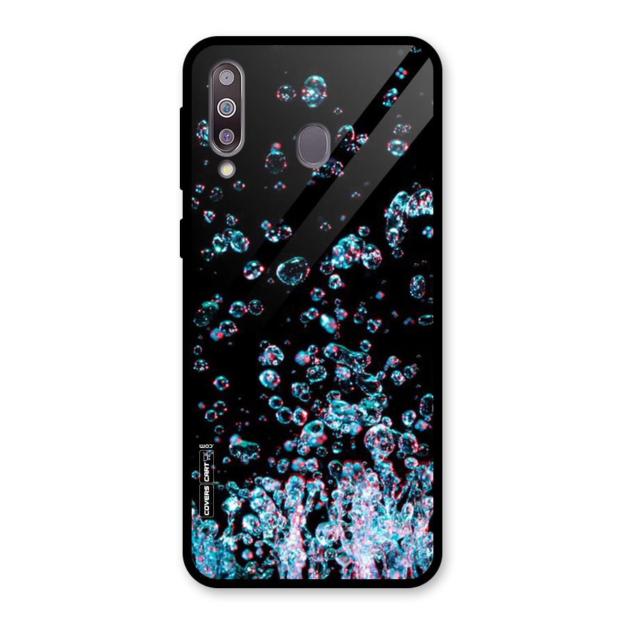 Water Droplets Glass Back Case for Galaxy M30