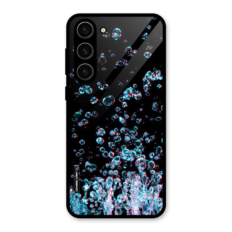 Water Droplets Glass Back Case for Galaxy S23 Plus