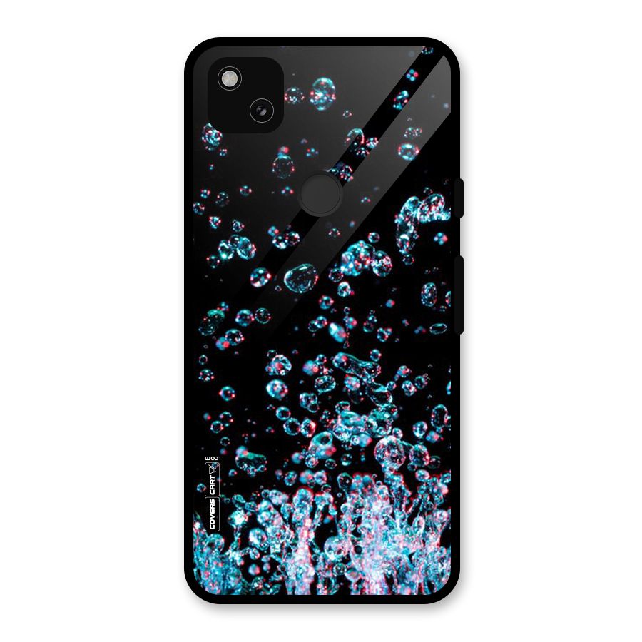 Water Droplets Glass Back Case for Google Pixel 4a