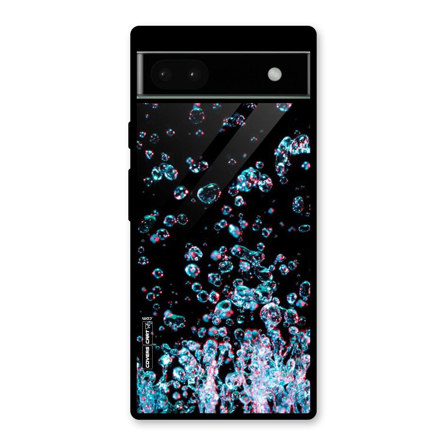Water Droplets Glass Back Case for Google Pixel 6a