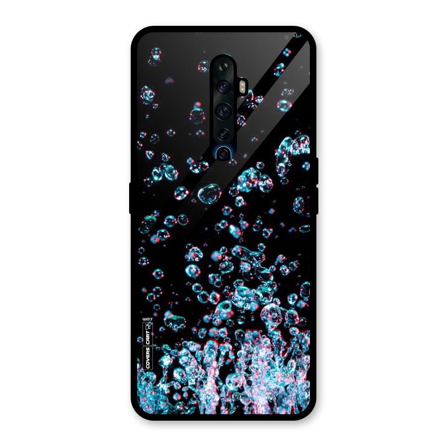 Water Droplets Glass Back Case for Oppo Reno2 F