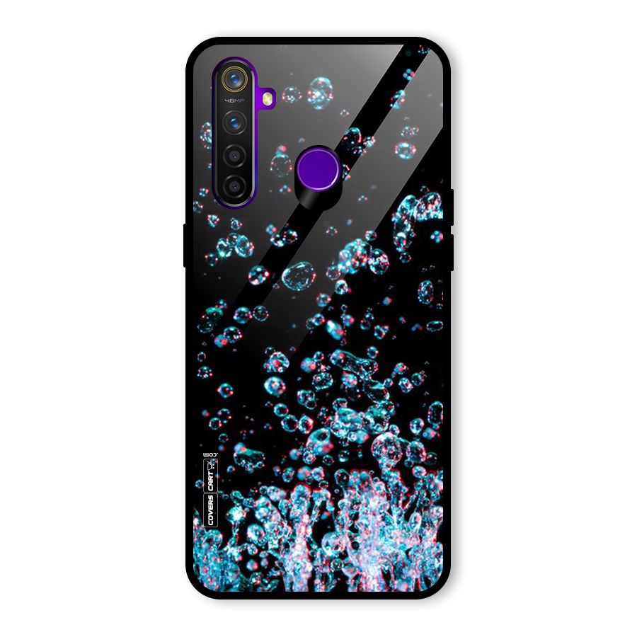 Water Droplets Glass Back Case for Realme 5 Pro