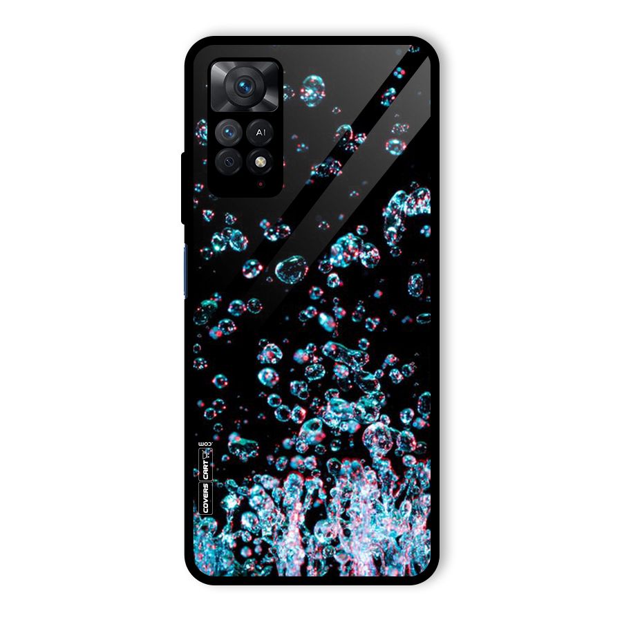 Water Droplets Glass Back Case for Redmi Note 11 Pro Plus 5G