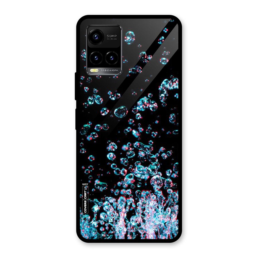 Water Droplets Glass Back Case for Vivo Y21A