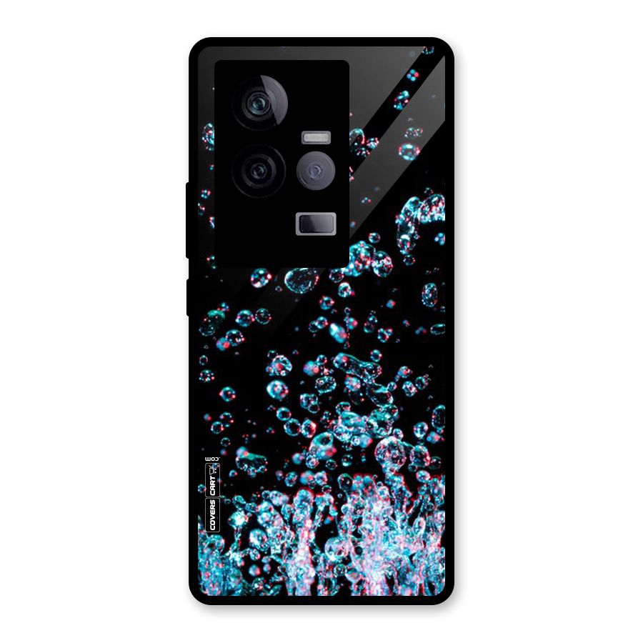 Water Droplets Glass Back Case for Vivo iQOO 11 5G