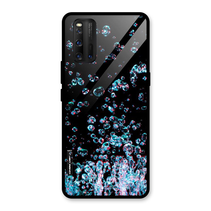 Water Droplets Glass Back Case for Vivo iQOO 3