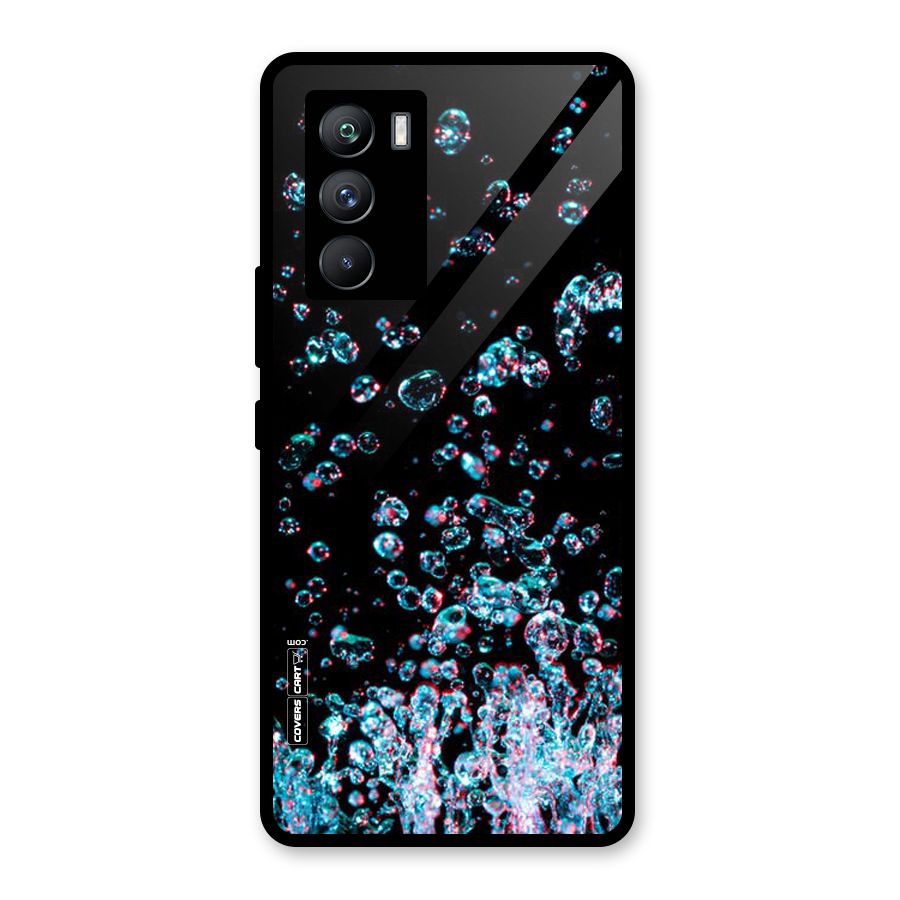 Water Droplets Glass Back Case for Vivo iQOO 9 SE