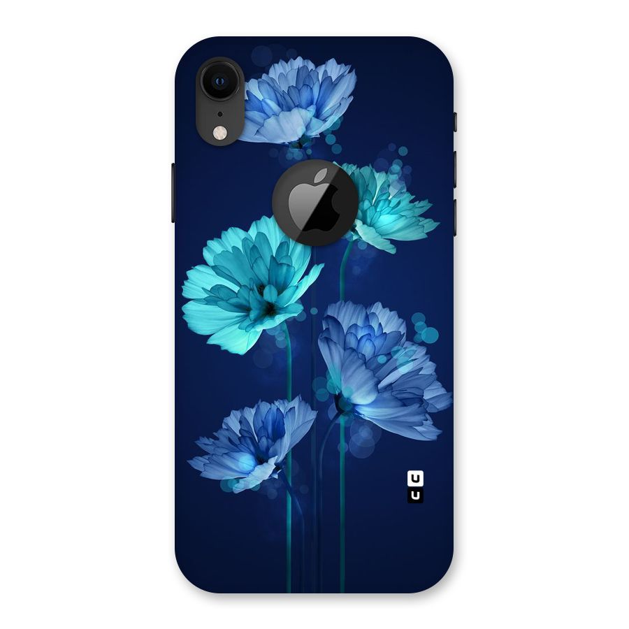 Water Flowers Back Case for iPhone XR Logo Cut