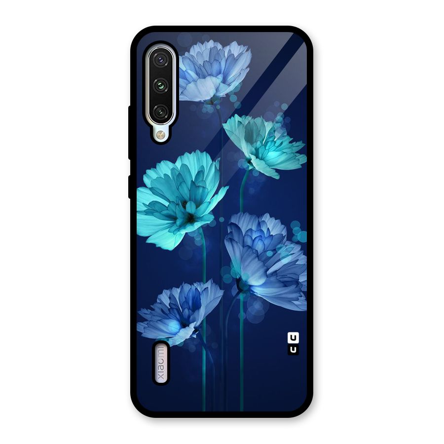 Water Flowers Glass Back Case for Mi A3