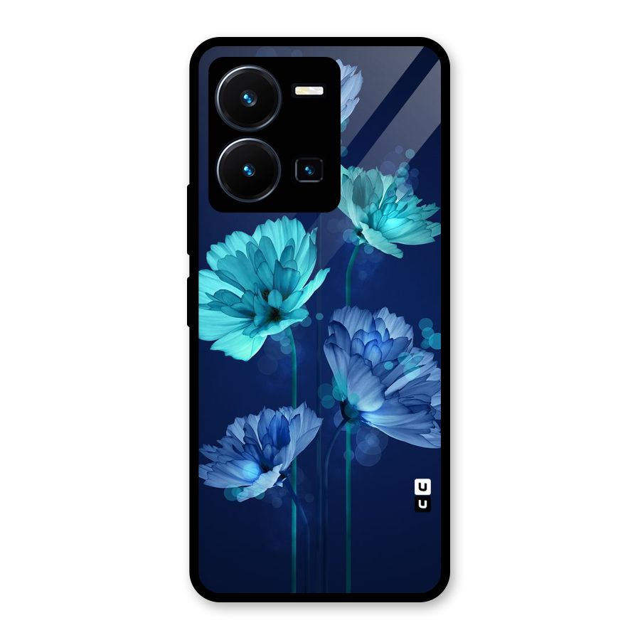 Water Flowers Glass Back Case for Vivo Y35