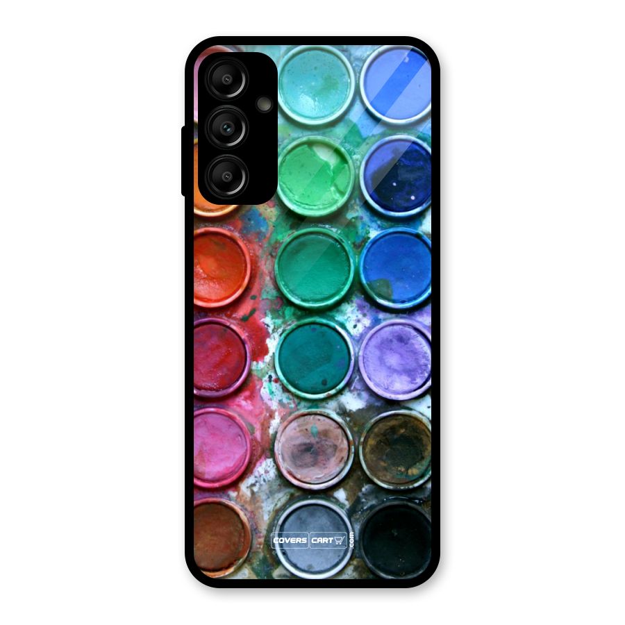 Water Paint Box Glass Back Case for Galaxy A14 5G