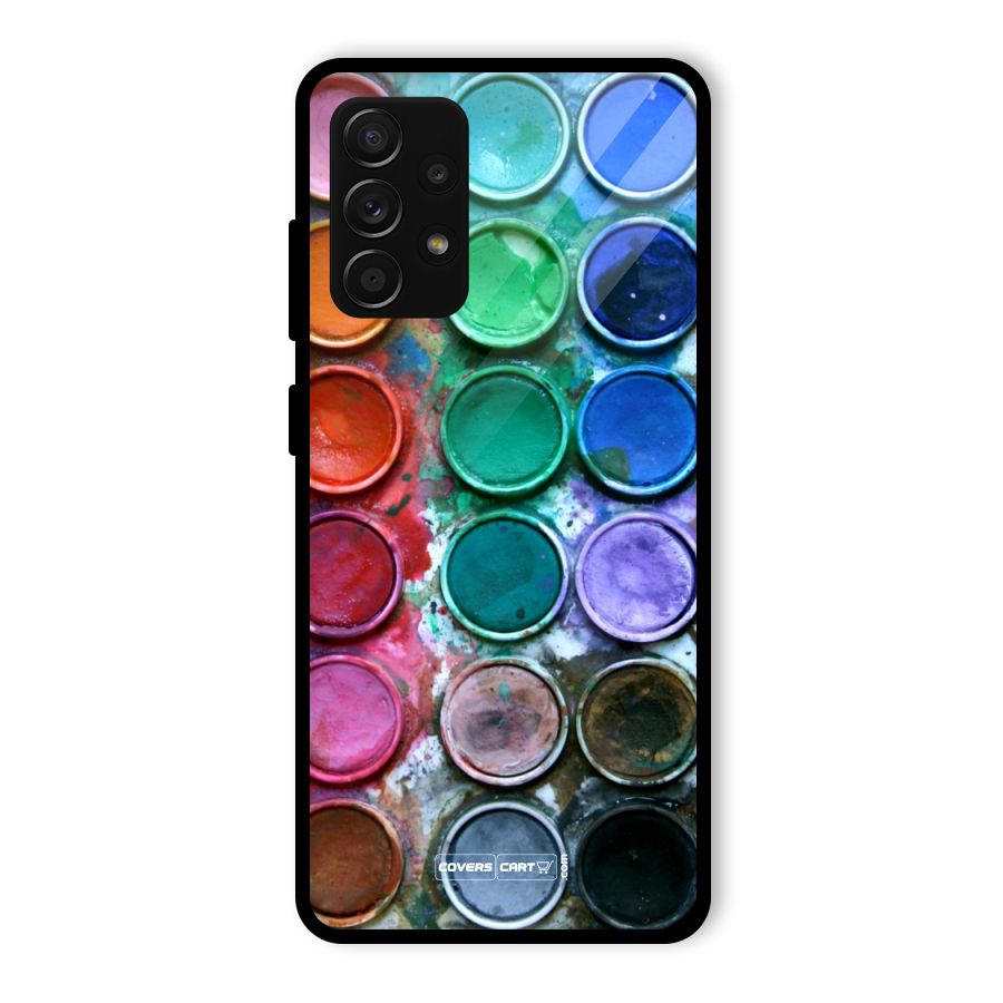 Water Paint Box Glass Back Case for Galaxy A53 5G