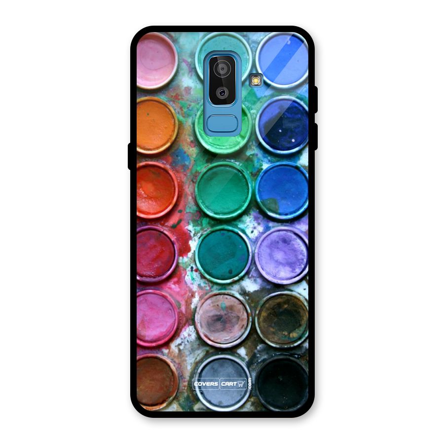 Water Paint Box Glass Back Case for Galaxy J8