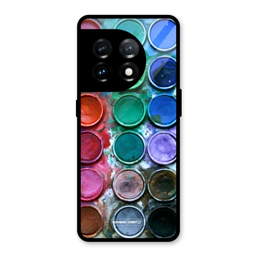 Water Paint Box Glass Back Case for OnePlus 11