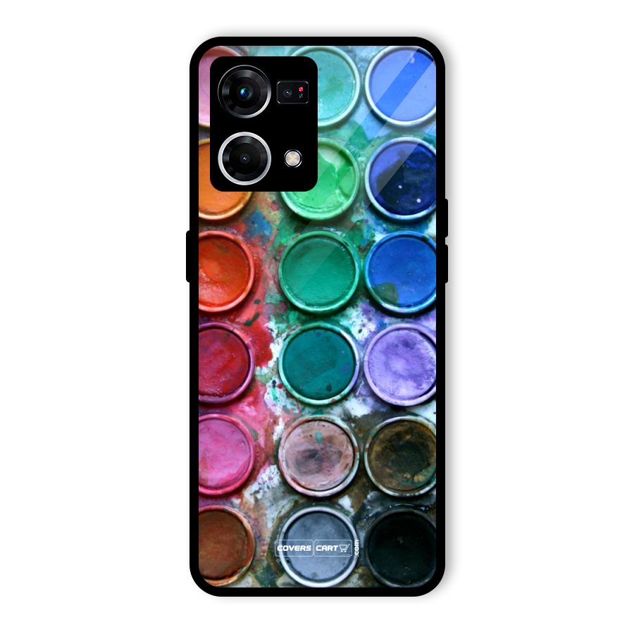 Water Paint Box Glass Back Case for Oppo F21 Pro 5G