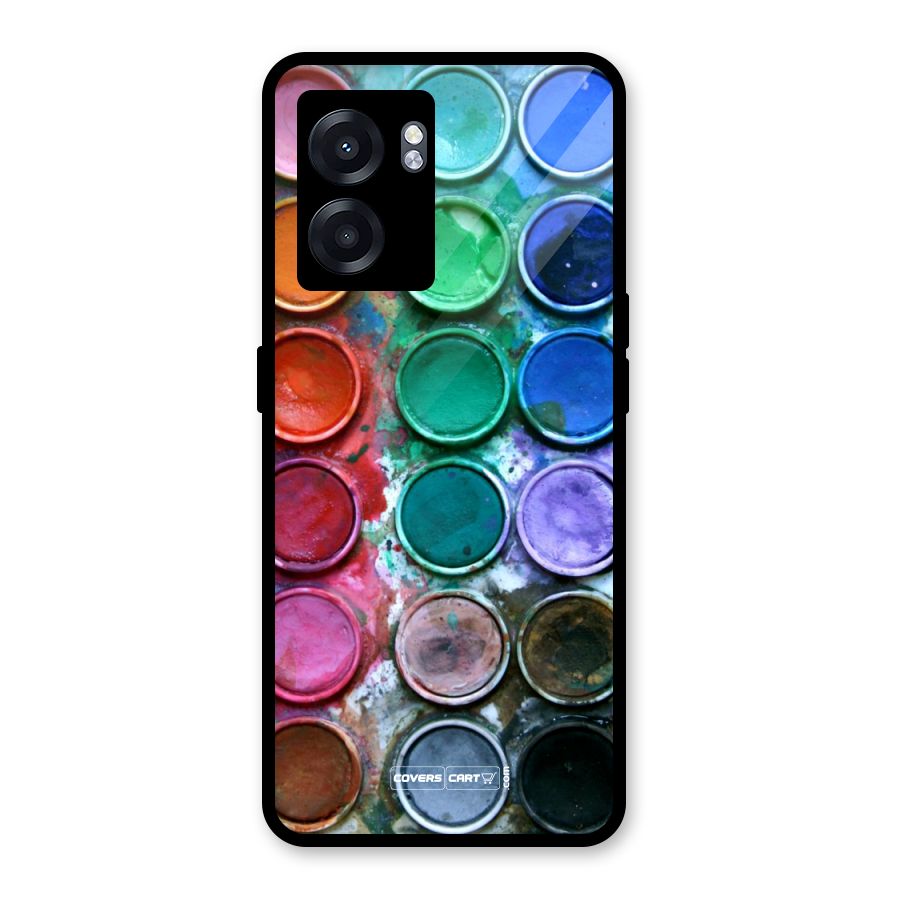 Water Paint Box Glass Back Case for Oppo K10 (5G)