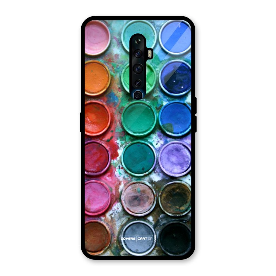 Water Paint Box Glass Back Case for Oppo Reno2 F